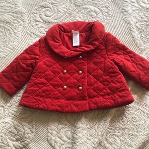 Janie & Jack 3-6 mo red coat Winter Cheer line!